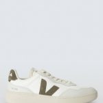 VEJA V-90 Leather Trainers, White/Khaki